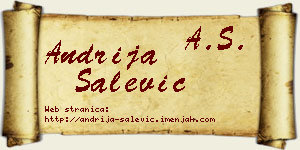 Andrija Salević vizit kartica